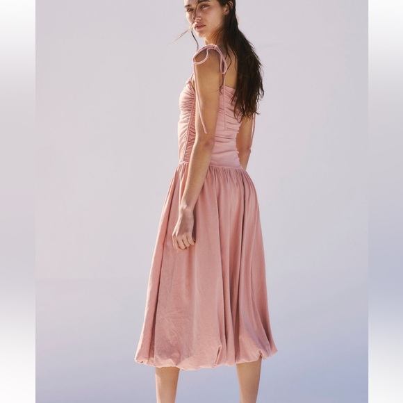 FREE PEOPLE BEACH LIZA DROP WAIST MIDI DRESS SIZE S MSRP $78.00 NWT - Picture 2 of 8